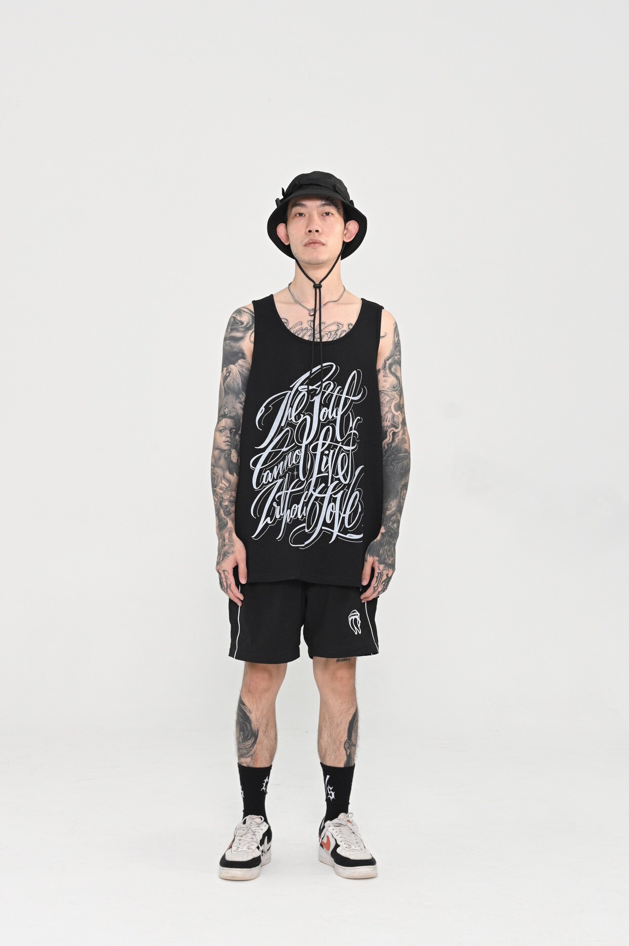 2022ss纹身师dream周边原创设计花体字背心美式街头