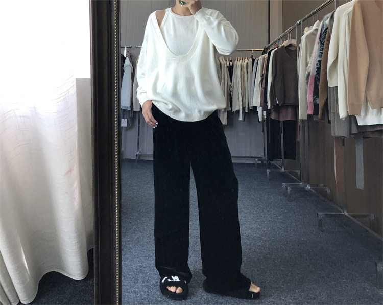 【反季节福利】山羊绒篙品女装开衫毛衫套头v领背心套装上衣外套