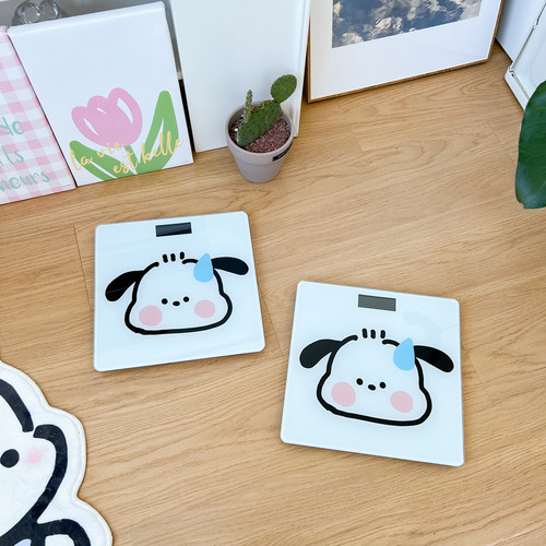 健康电子秤蓝牙原创卡通流汗小狗