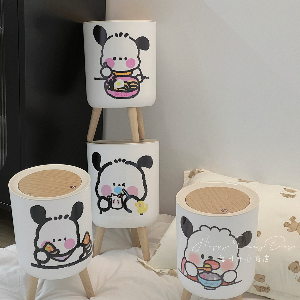 卡通帕恰狗高脚落地垃圾筒简约现代可爱按压弹盖垃圾桶家用废纸篓,家庭/个人清洁工具,垃圾桶,淘宝优惠券,粉丝福利购,淘宝优惠卷