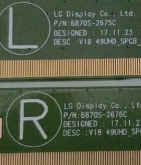 61包好!V18 49UHD_SPCB_Ver1s0 6870S-2676C 6870S-2675C 一对价