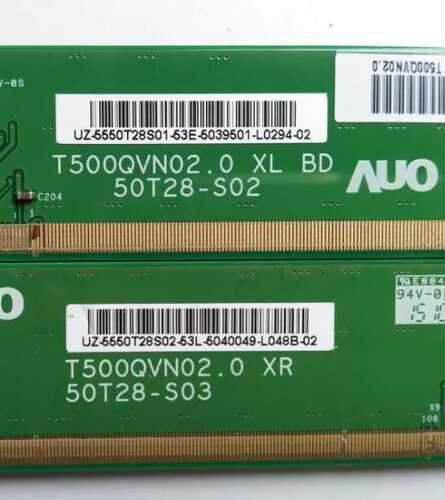 78原装边板T500QVN02.0 50T28-S02  50T28-S03 一对包好