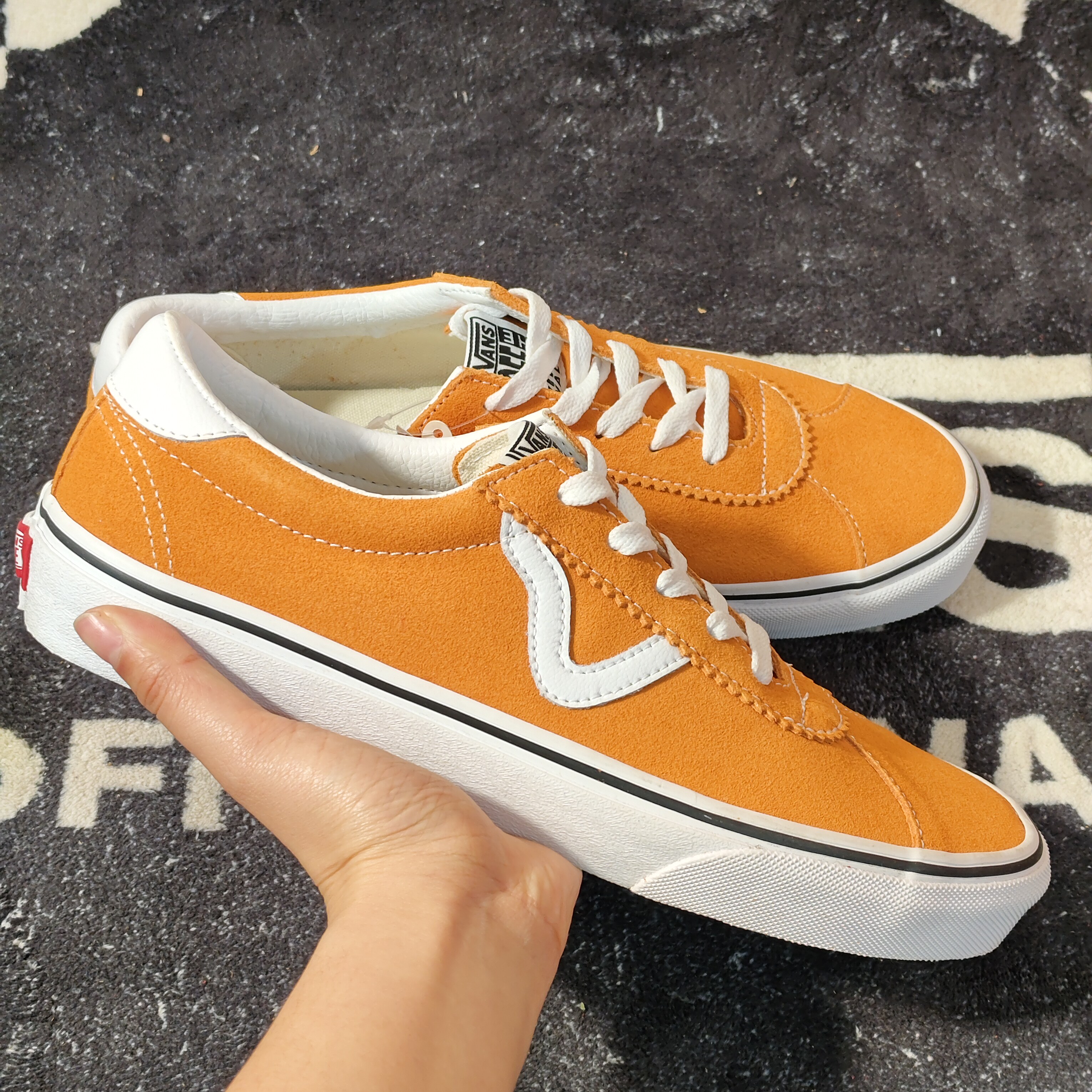 Vans范斯Sport 73橙白低帮翻毛休闲板鞋VN0A4BU6T9H