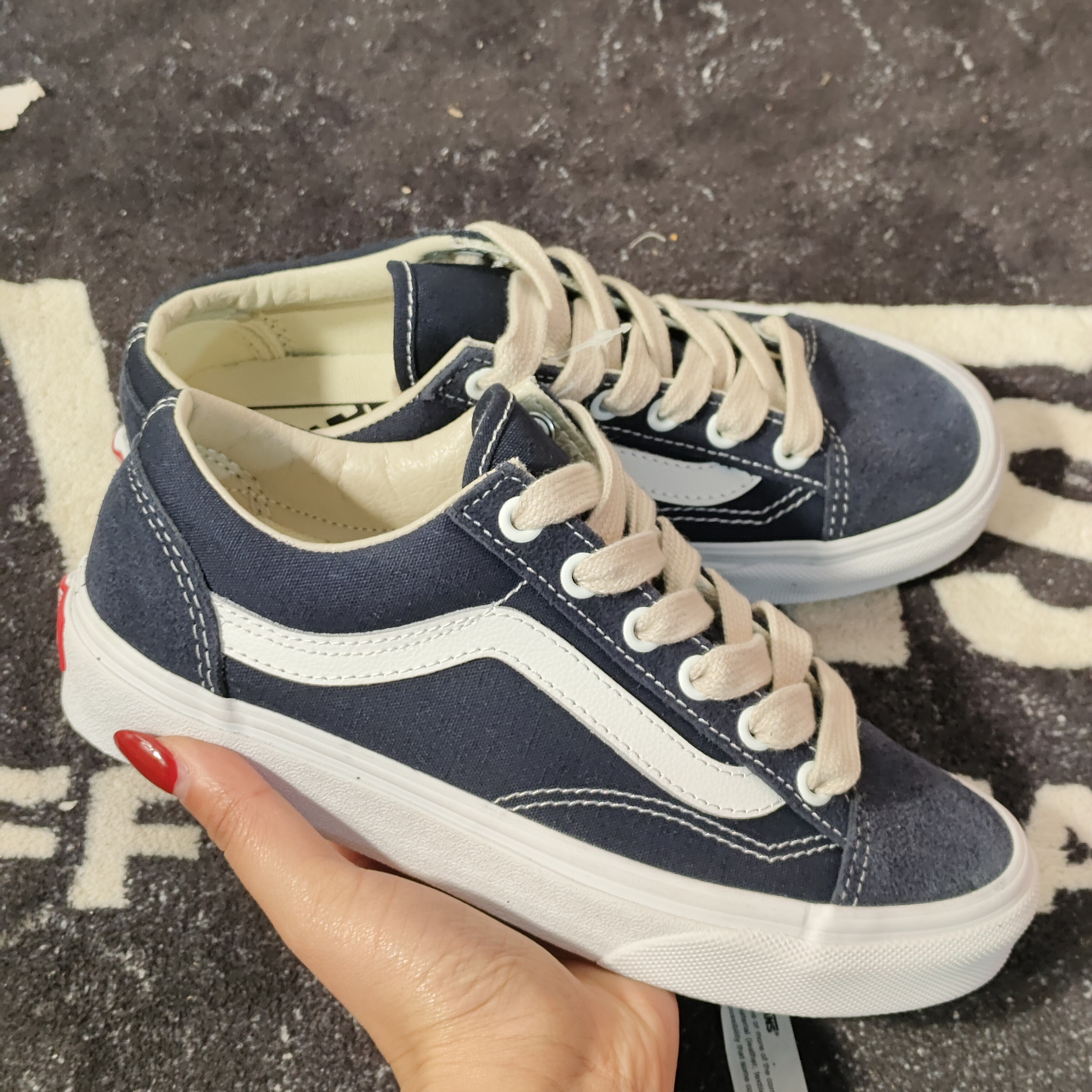 VANS范斯Style 36藏蓝寂静蓝低帮帆布鞋男女板鞋 VN0A54F6JDU