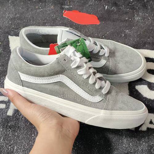 Vans Old Skool浅灰全麂皮复古低帮男女休闲滑板鞋 VN0A4BV518P