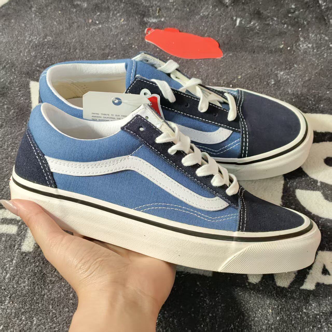Vans Old Skool藏青浅蓝拼色复古低帮男女休闲滑板鞋VN0A38G2SU01
