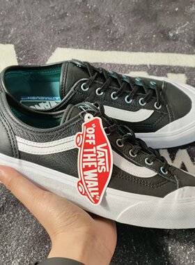 Vans Style36 SF黑皮白条纹复古低帮缓震男女休闲板鞋VN0A3MVLUBO