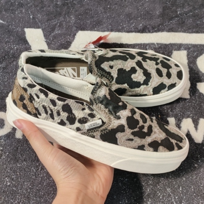 Vans豹纹Slip-On懒人一脚蹬休闲帆布鞋 VN0A7Q5DKCZ