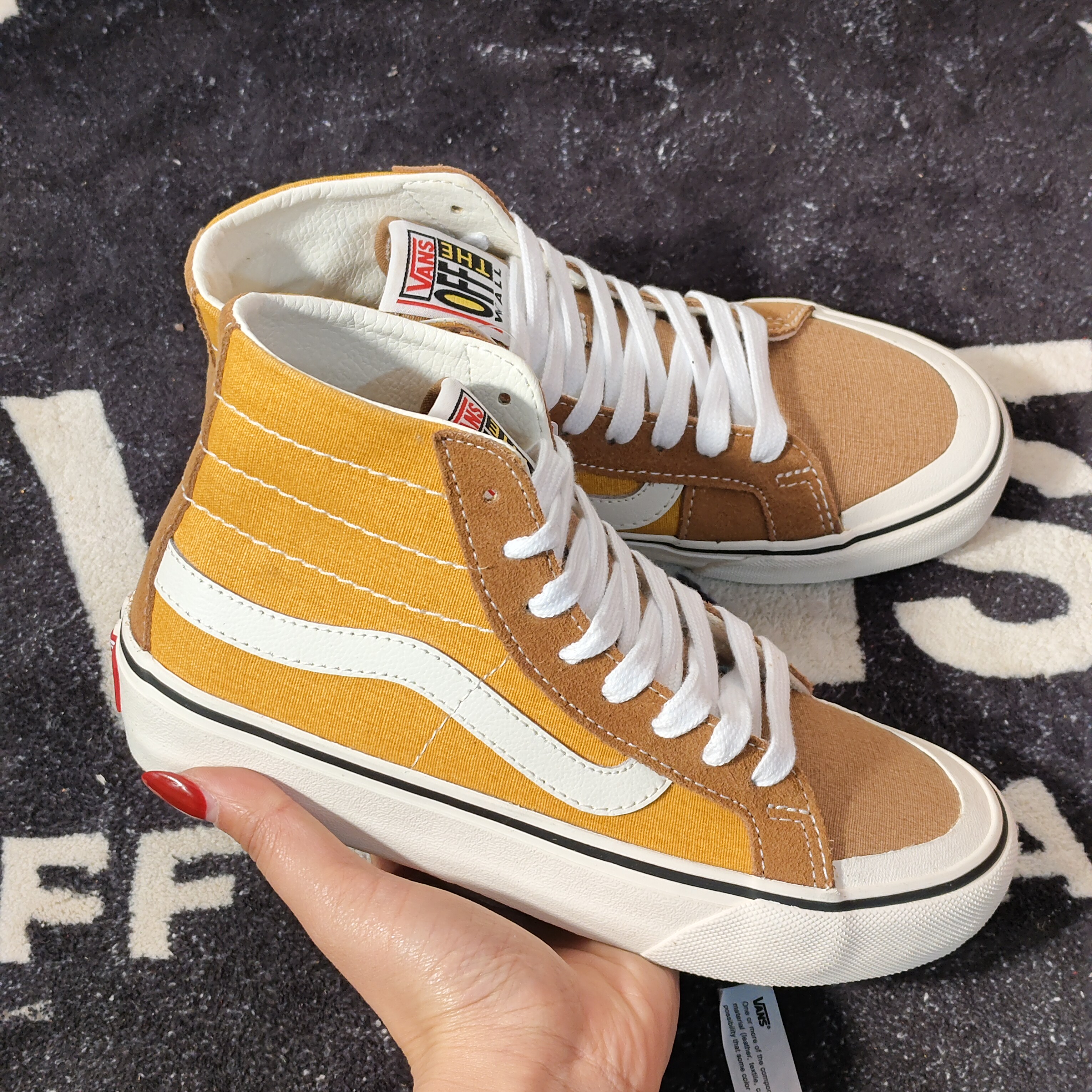 Vans范斯 Sk8-Hi 138DeconSF姜黄高帮帆布鞋休闲板鞋VN0A3MV1XKH