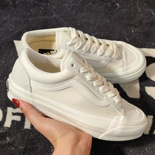 Vans Style136VR3SF米白复古低帮板鞋VN000MT6QC5男女休闲帆布鞋