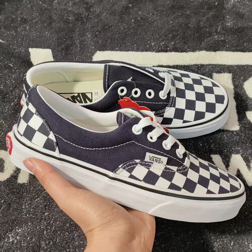 Vans Era 藏青棋盘格低帮男女休闲帆布板鞋 VN0A4BV4VXJ