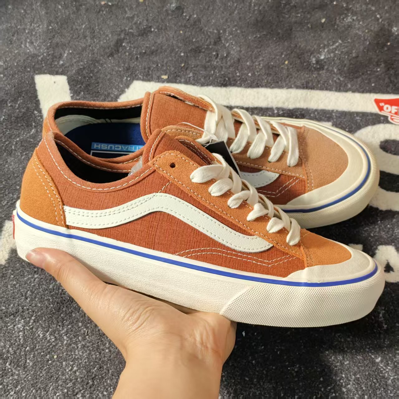 Vans Style36 SF脏橘色复古包头低帮帆布鞋情侣休闲VN0A3MVL228