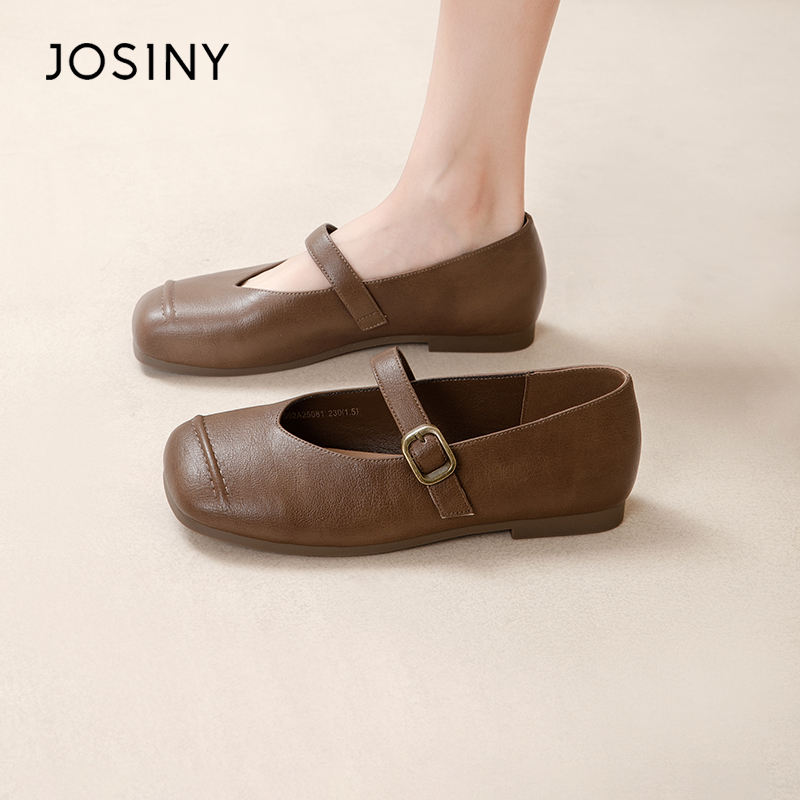 卓诗尼浅口单鞋女配裙子小皮鞋