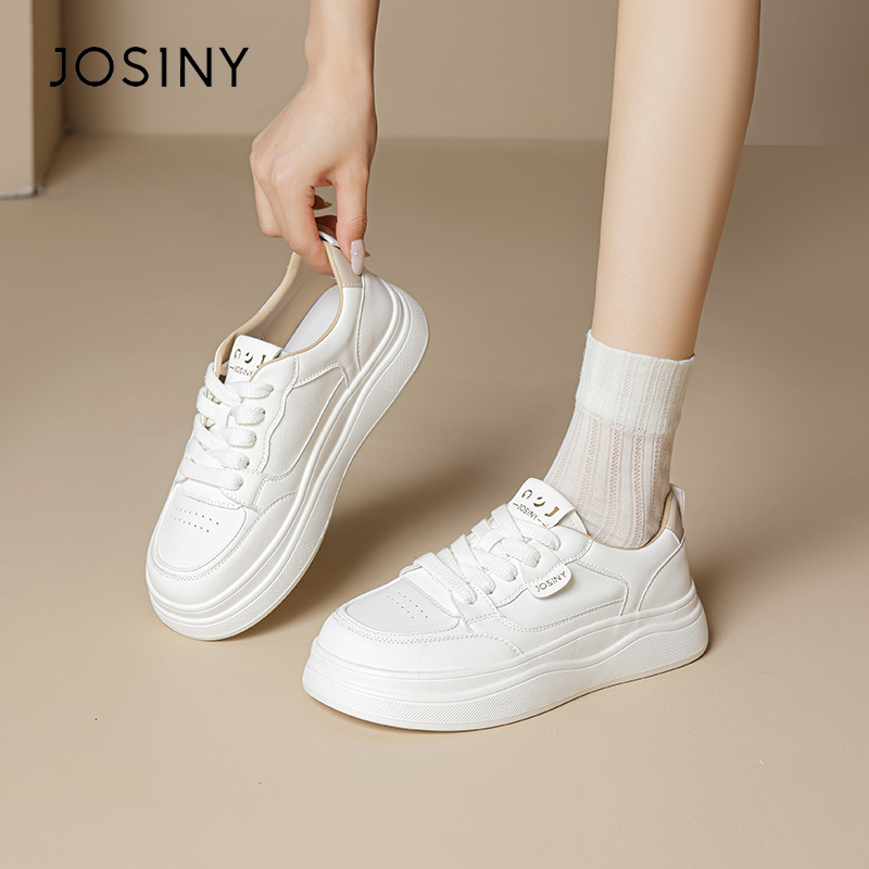 卓诗尼板鞋运动厚底增高小白鞋