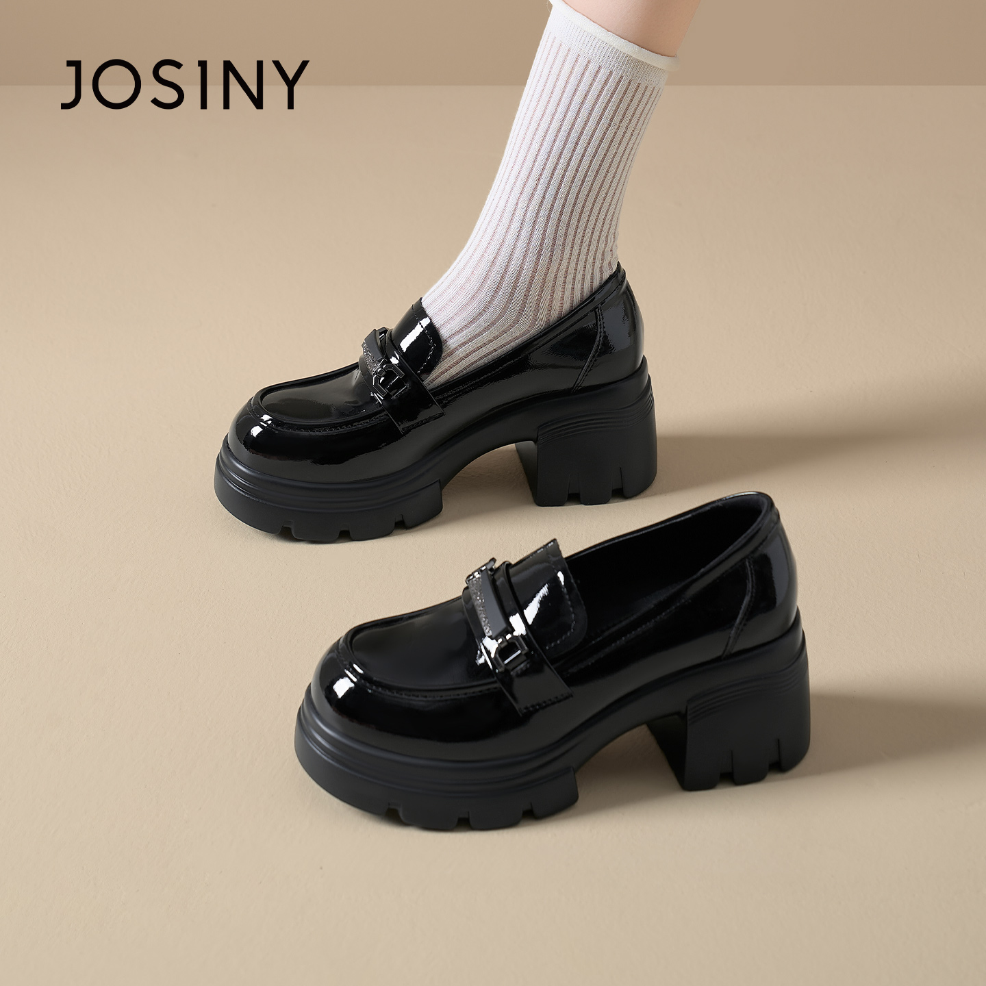 卓诗尼乐福鞋英伦风小皮鞋