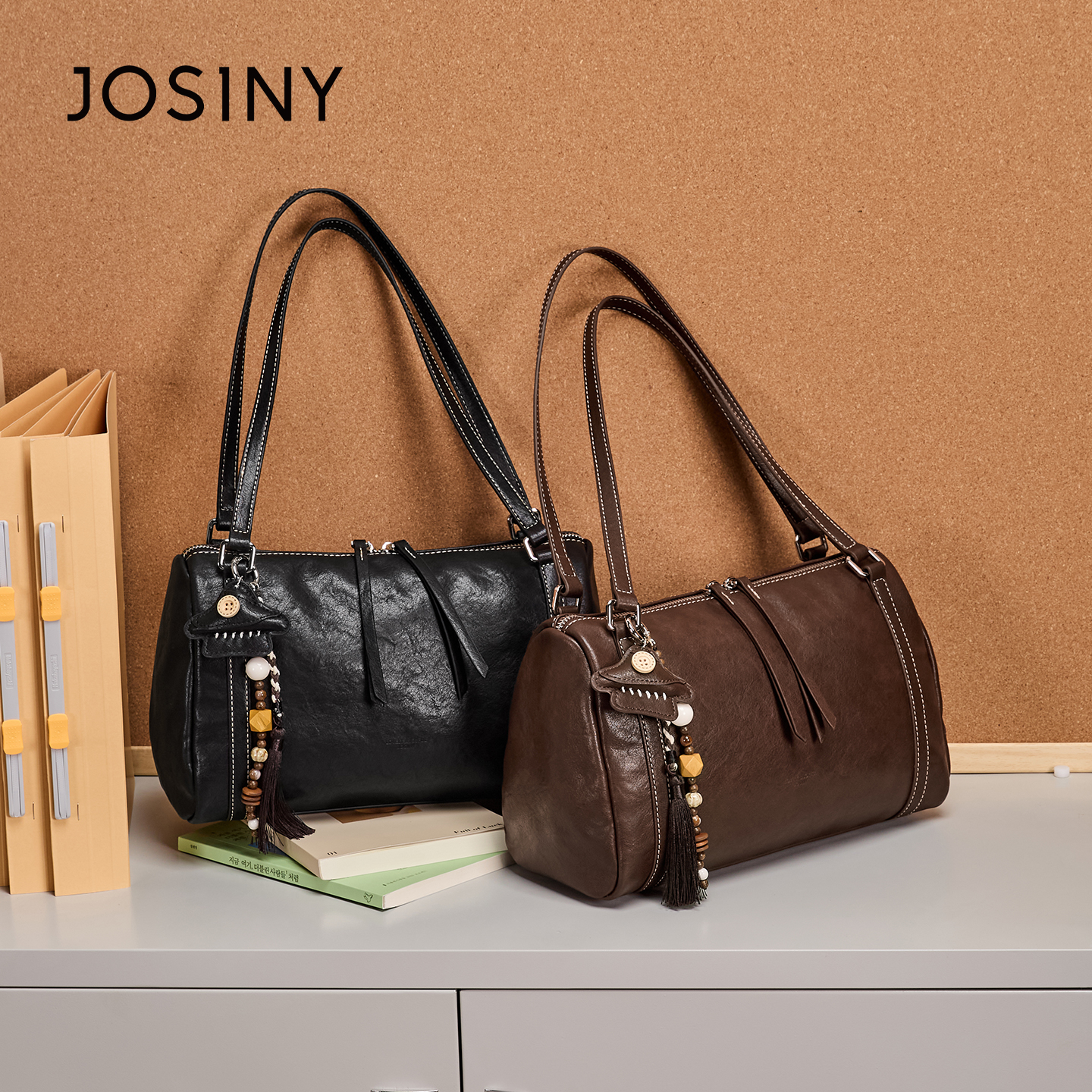 卓诗尼单肩大容量手提方包