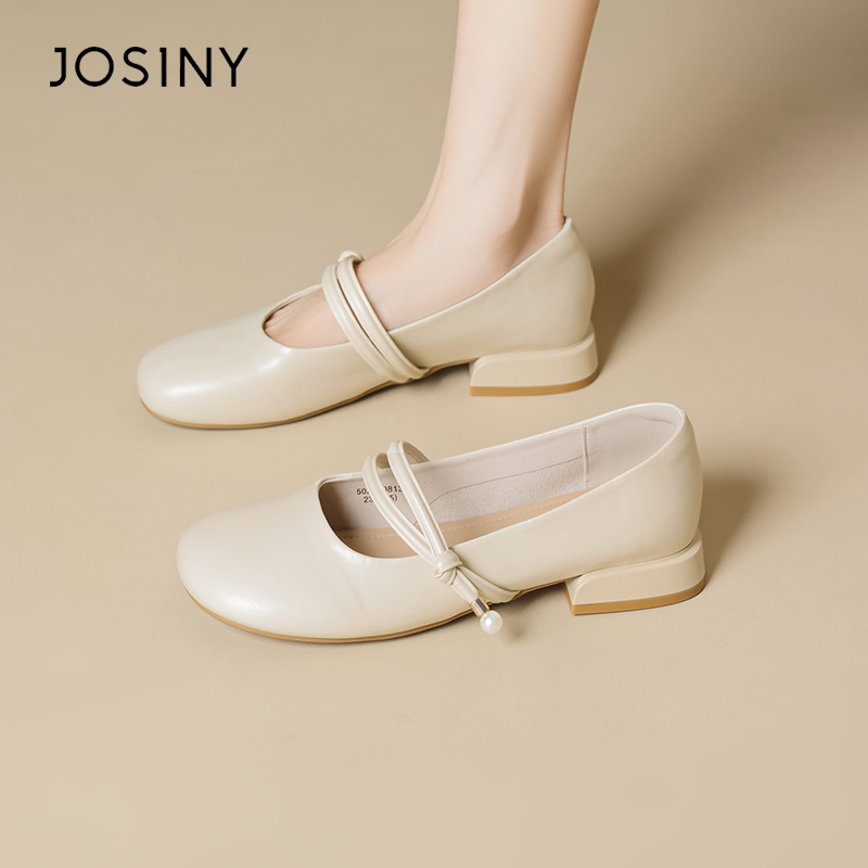 卓诗尼法式气质丝带蝴蝶结单鞋