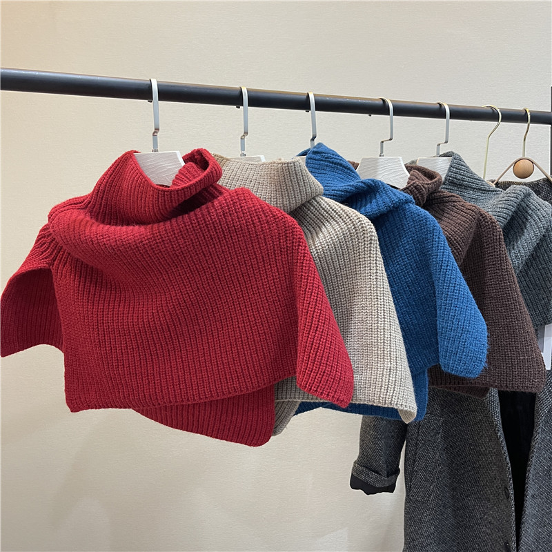 围巾女秋冬新款时尚外搭针织披肩