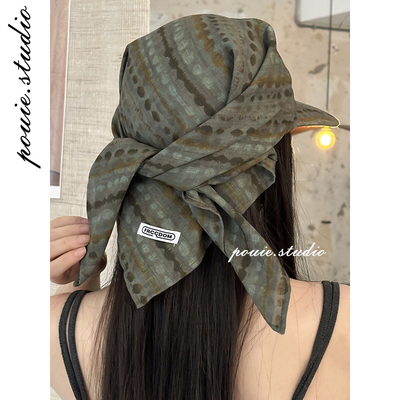 2025新款复古晕染绑带头巾帽女春夏个性时尚百搭遮阳防晒棒球帽子