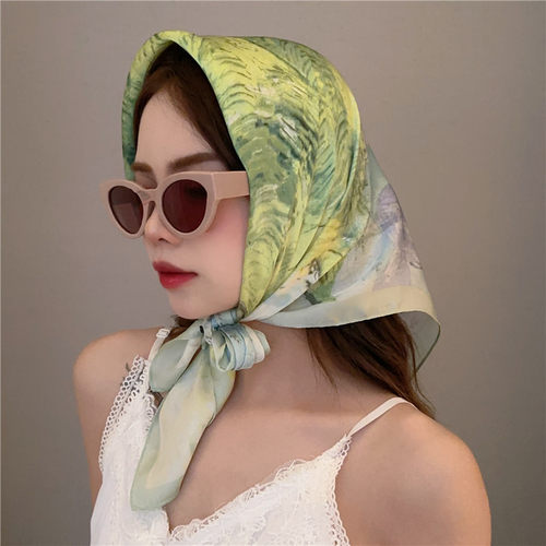 小方巾文艺发带韩版夏季薄款丝巾