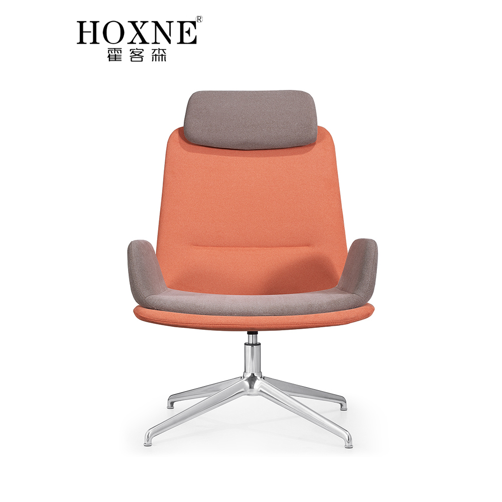 霍客森北欧简约现代单人沙发椅美式实木休闲椅子卧室客厅阳台布艺