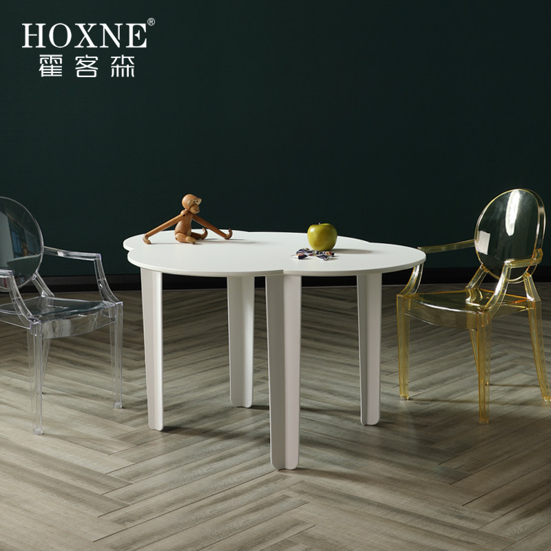 霍客森北欧风儿童云朵桌子简约创意塑料学习游戏幼儿园白色小书桌