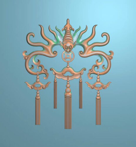 精雕图蝙蝠 370x29 动物东阳木雕工艺品挂件挂屏屏风手工雕刻