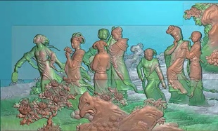 精雕图古代美女挂壁 天资国色 人物东阳木雕工艺品挂件挂屏屏风