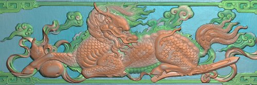 精雕图仿古 A古建石雕麒麟 吉祥寓意灰度图东阳木雕工艺品挂件