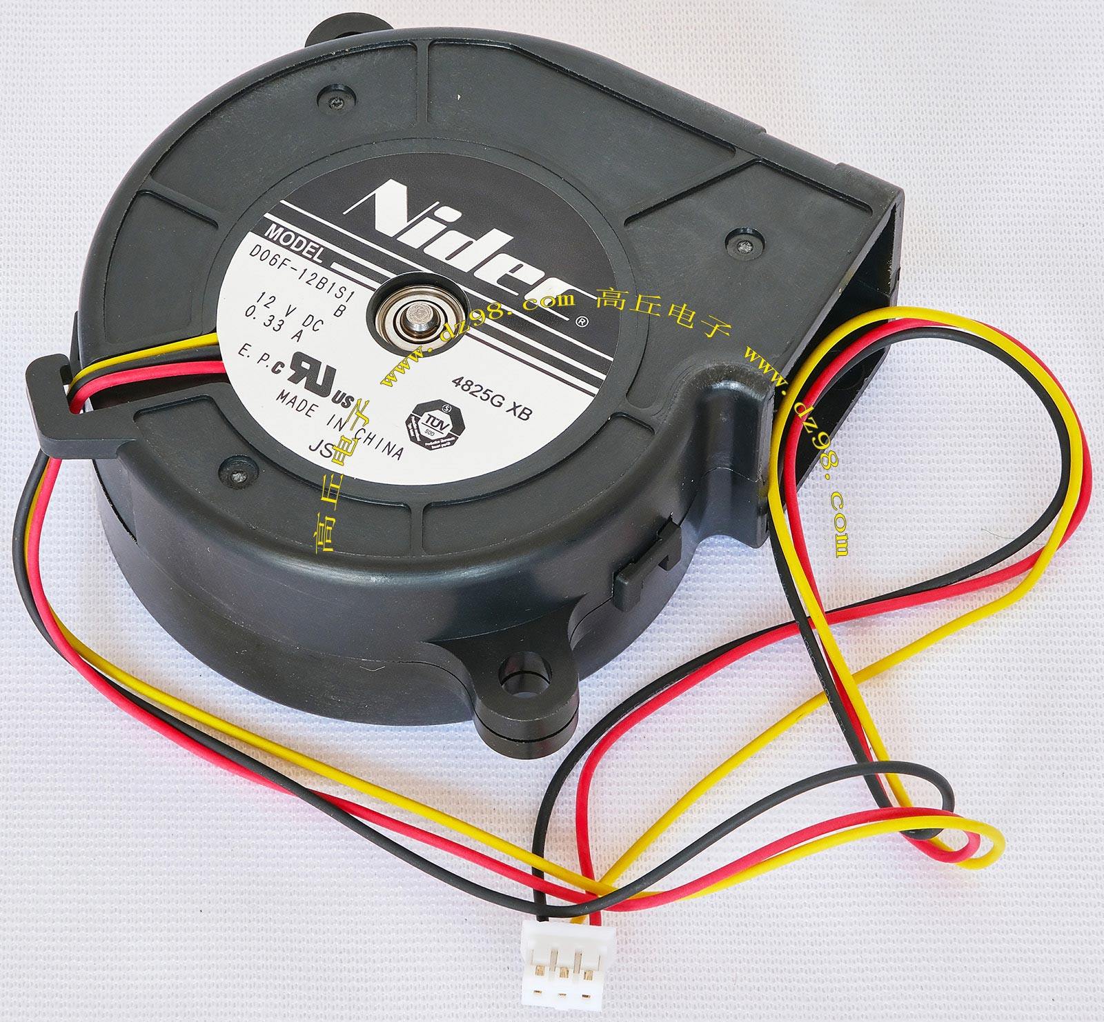 Nidec D06F-12B1S1B 12V 0.33A 低噪音 涡轮 离心风机 投影机风扇