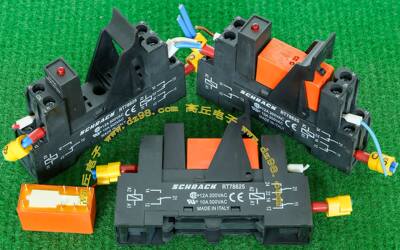 RT424024 SCHRACK 24VDC 8-10A 250VAC带红色LED继电器 进口拆机