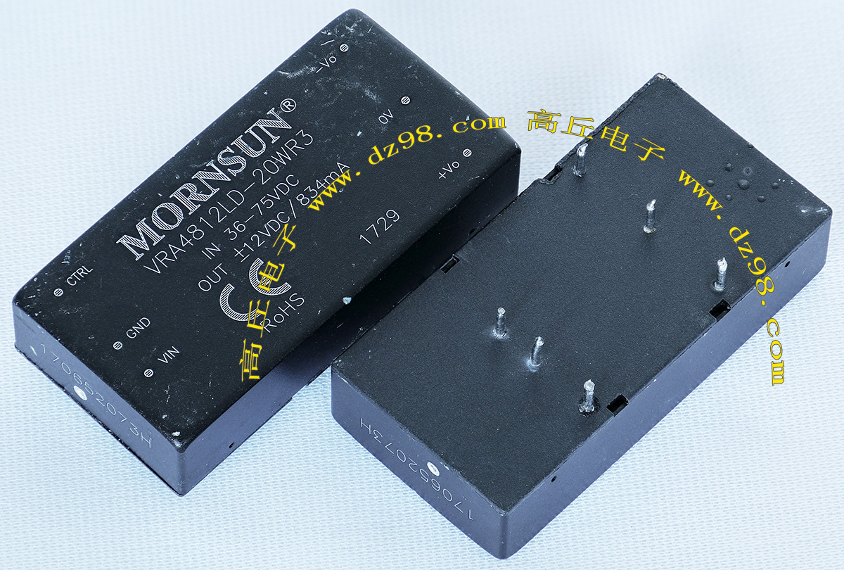 MORNSUN VRA4812LD-20WR3 36-75VDC转正负12V 834mA 20W 模块