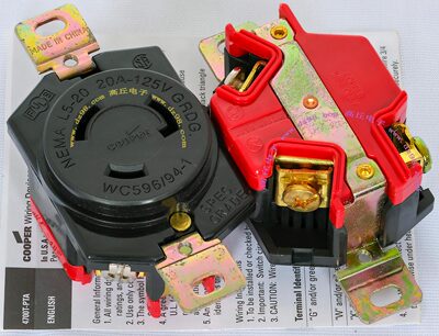 COOPER NEMA L5-20 2L520R-BU 20A 125V  美标 电源 插座 发电机