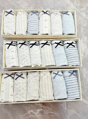 秘语新款女士内裤·灰调几何62130/62131/62132竹纤维中腰三角裤