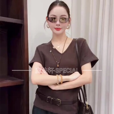 极简风短袖T恤女2025新款