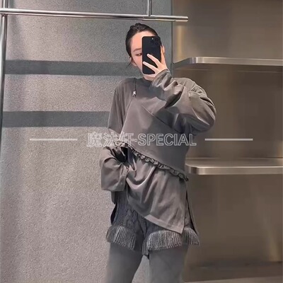 长袖T恤假两件女2025新款
