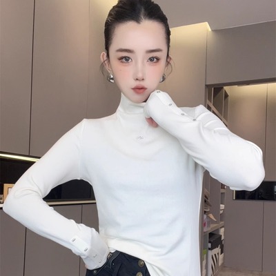 纯色长袖T恤欧洲站2025新款