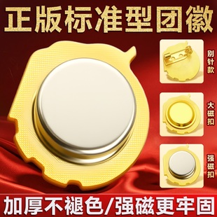 团徽中国共青团员标准型正版监制加厚2cm强磁吸安全别针中央1胸针