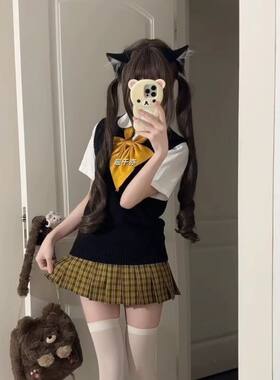 萌猫jk套装2026春季新款无加绒小田町系带清新女学生制服