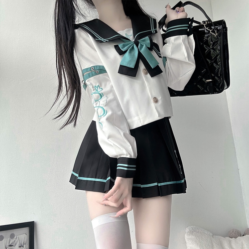 原创正版水手服jk套装日系可爱学生校服可拆卸袖子校供夏漓川JK