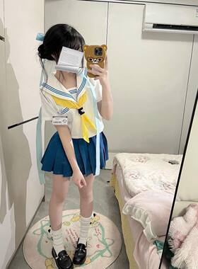 【雾町社】原创水手服女jk制服套装海军领学院风白领蓝三本基础款