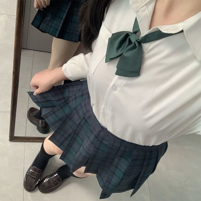 原创正版学院风jk制服格裙夏季日系校供感百褶裙子高腰半身短裙女