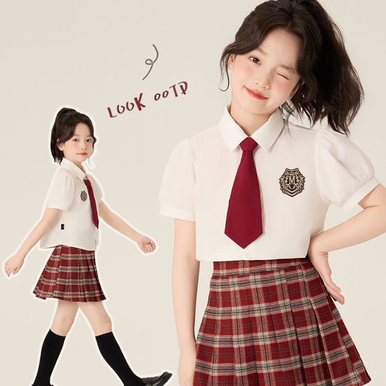 女童套裙夏装jk制服裙套装学院风小童夏季公主裙子洋气儿童衣服