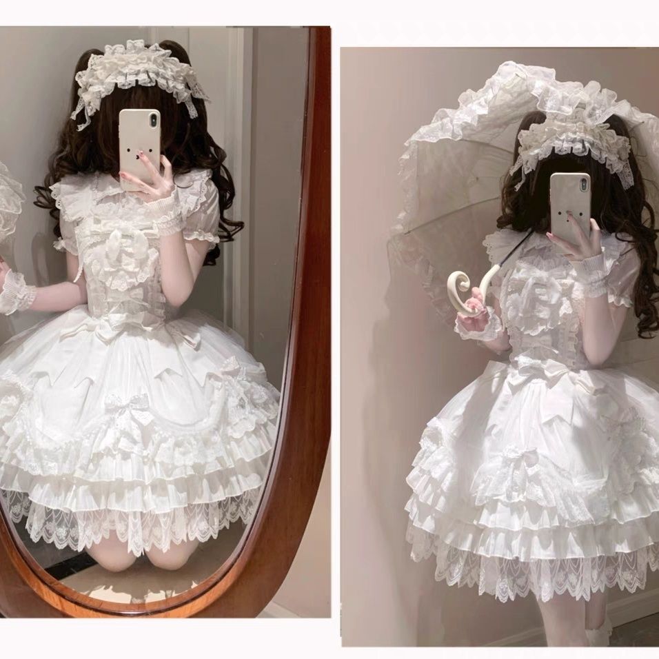 【坠落天使】甜美公主蛋糕Lolita显瘦洋装连衣裙短裙jsk吊带
