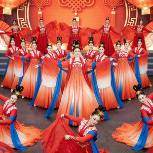 古典舞蹈服女超仙汉服夏辉同款大唐夜宴双面燕洵中国风飘逸演出服