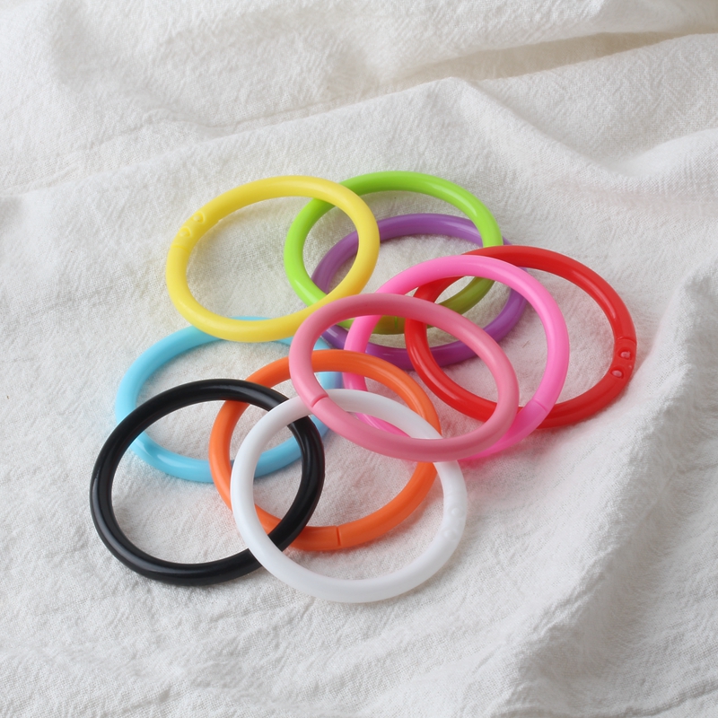 4.1cm彩色塑料书环卡扣开口圈等