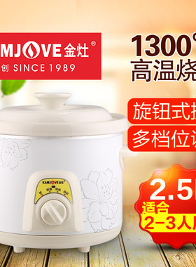 金灶GD-25A陶瓷电炖锅家用全自动煲汤锅快炖多功能炖盅炖汤2.5L