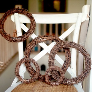 拍摄道具拍照摄影道具 复古森女 图片色藤圈圣诞花环 DIY材料