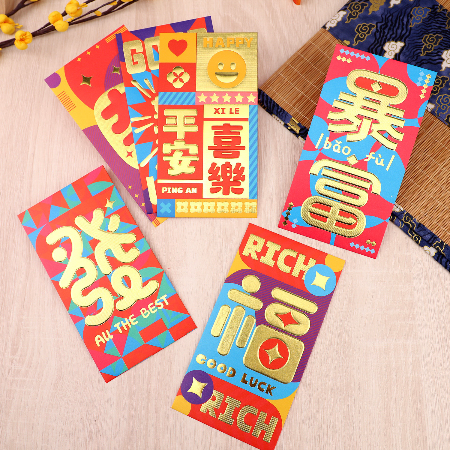 60个装利是封2026新款港版卡通复古个性创意红包过年压岁袋可定制