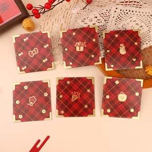 格子比心港版大号利是封过年烫金花朵祝福个性创意红包袋拜年祝福